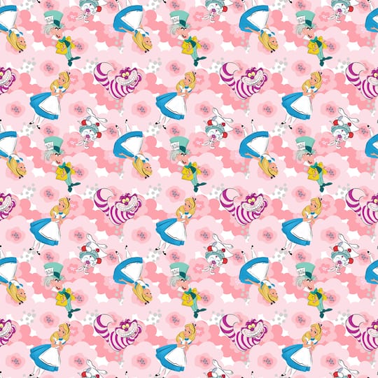 Disney® Alice in Wonderland Pink Cotton Fabric
